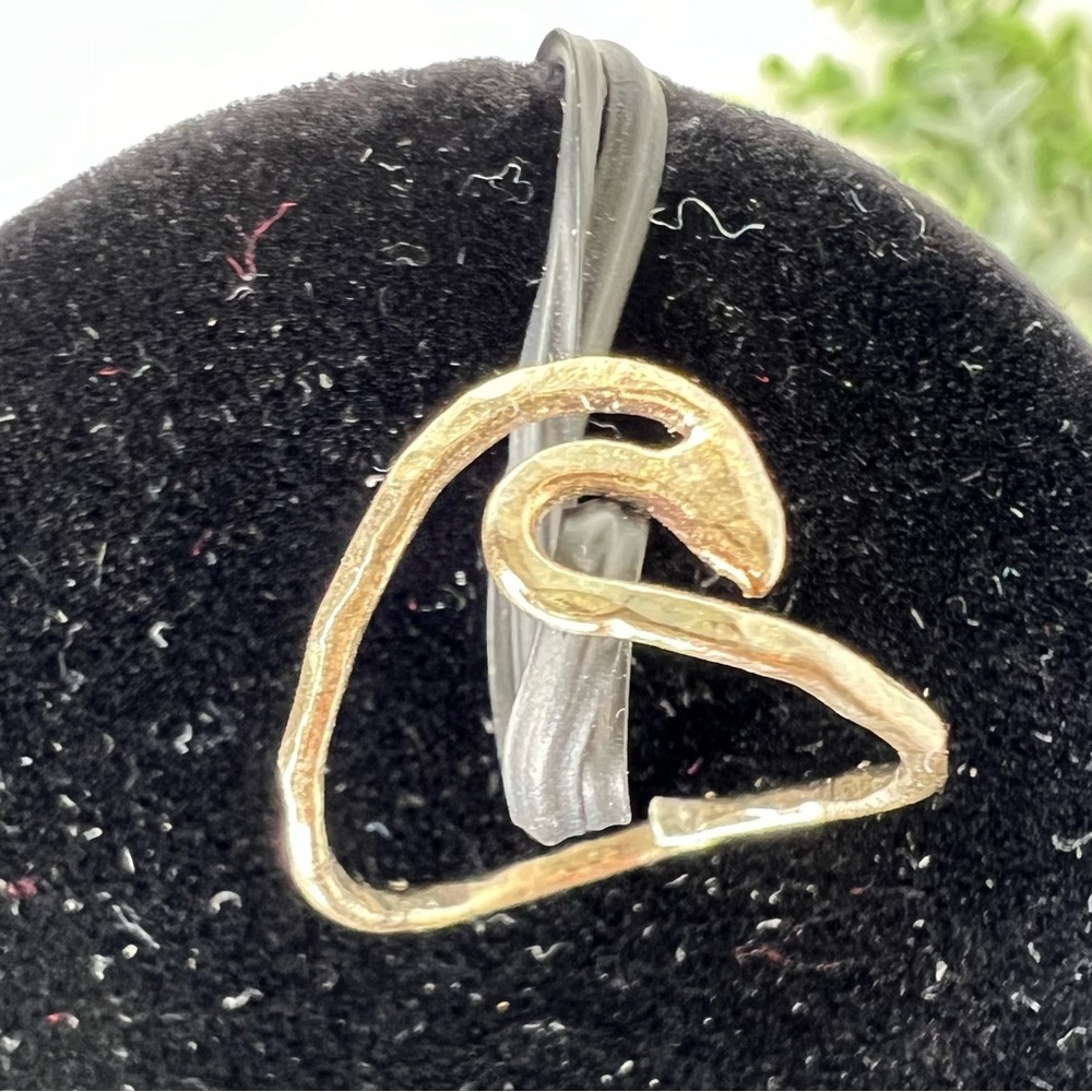 Hammered “Wave” Adjustable Silver Ring